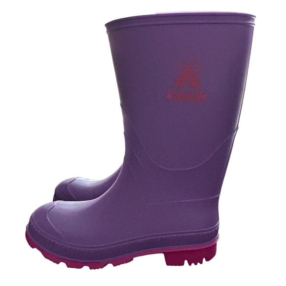 Kamik Kids Rain Boots Size 2 – Purple with Pink Soles - Picture 2 of 5